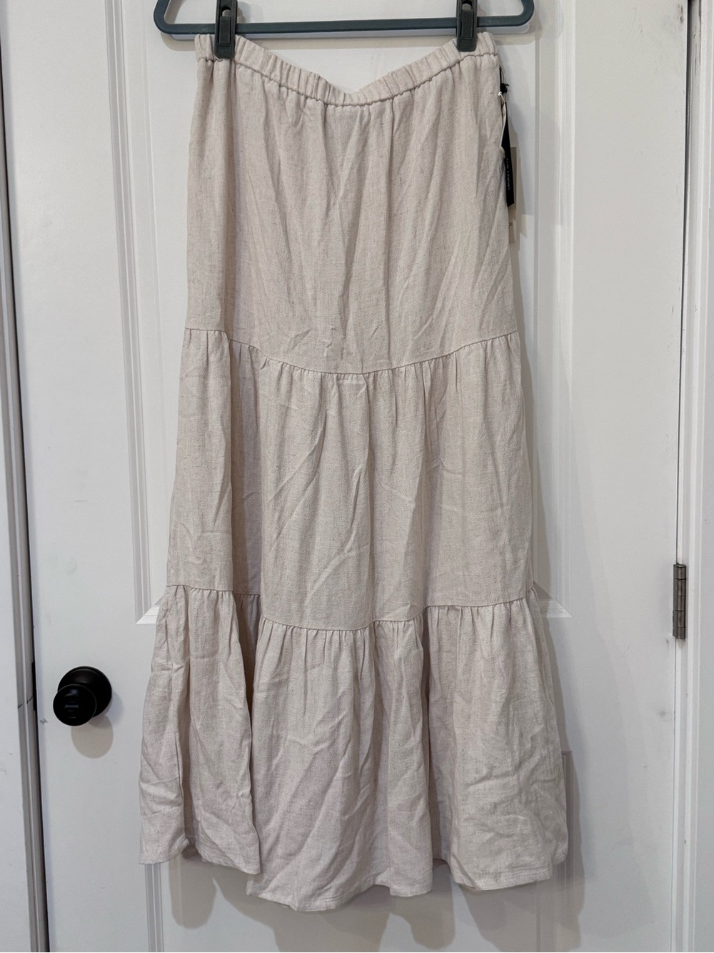 Rachel Zoe Cream Tiered Maxi Skirt
